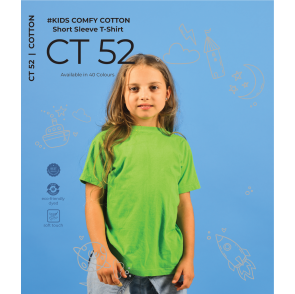 CT52 100% Cotton Round Neck Tshirts (Kids)