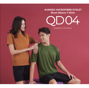 QD04 100% Drifit Round Neck TShirt (Short Sleeve)