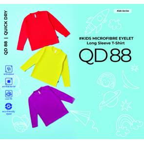 QD88 100% Drifit Long Sleeve Round Neck Tshirts (Kids)